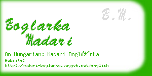 boglarka madari business card